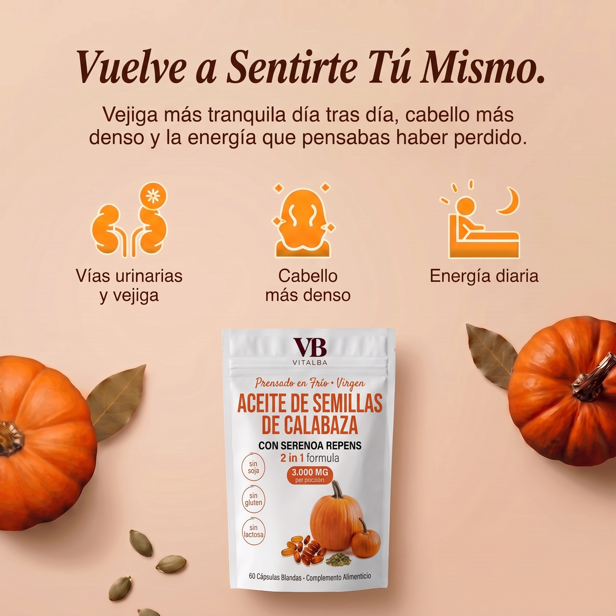 Aceite de Semillas de Calabaza Cápsulas Blandas